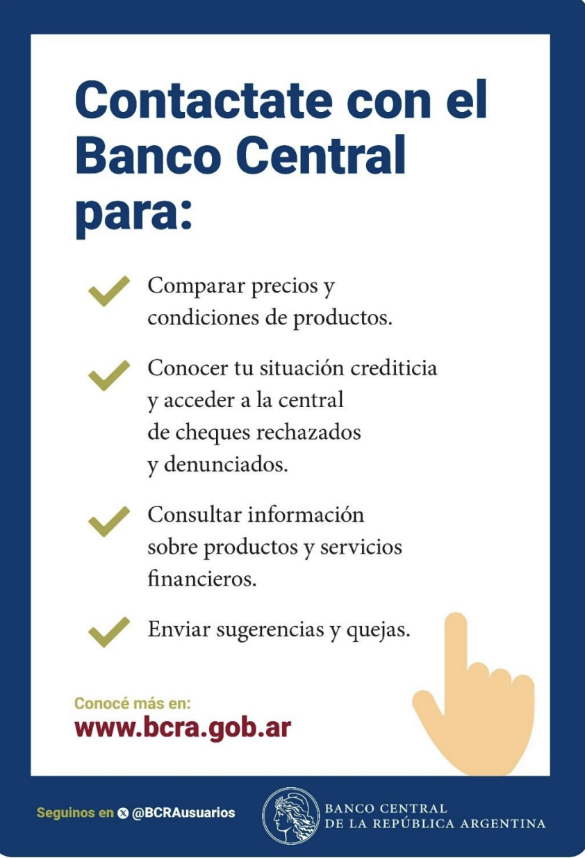 Contactate con el Banco Central de la República Argentina - www.bcra.gob.ar